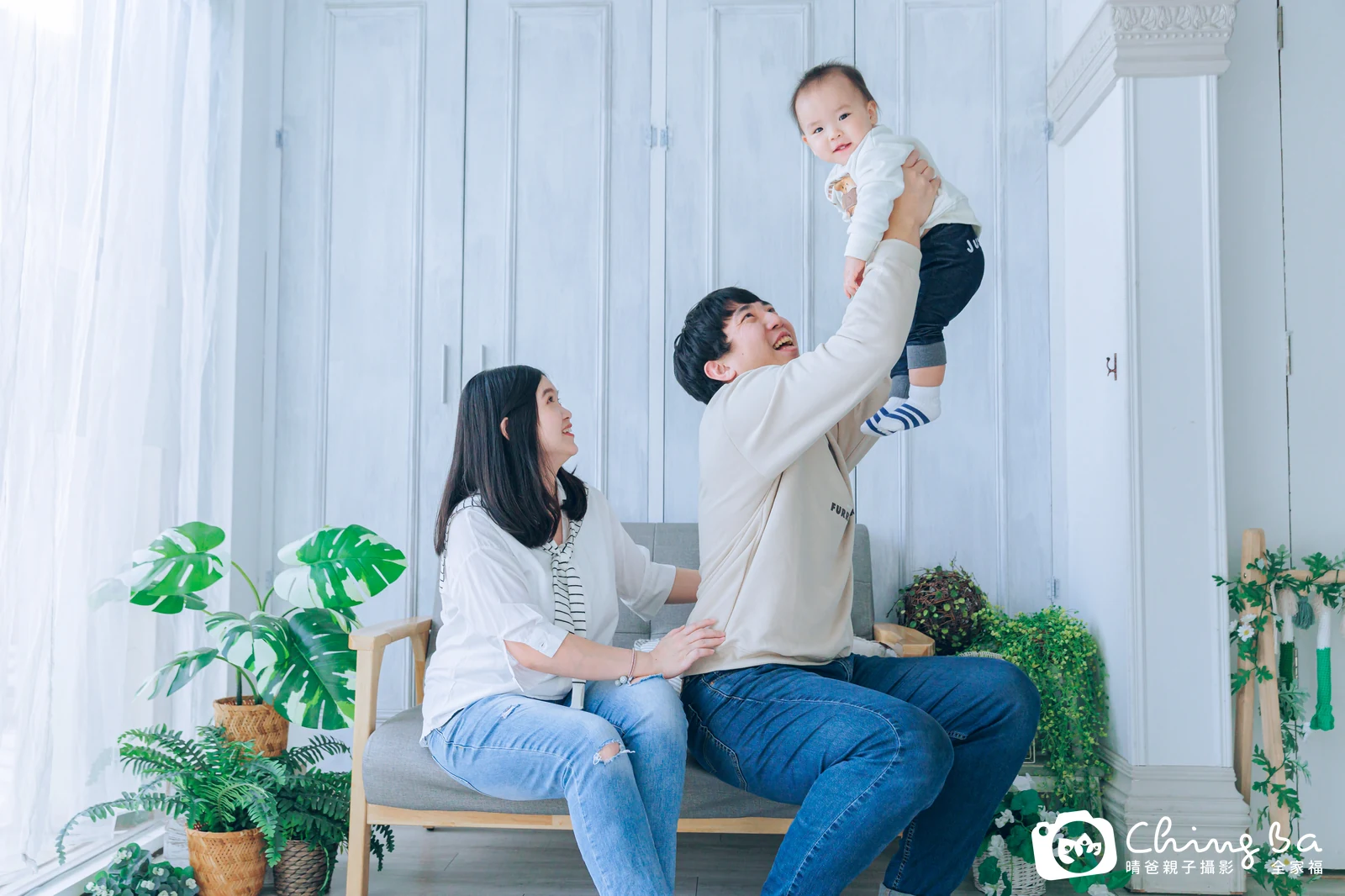 小芋圓 1 歲寶貝 台中小家庭抓周紀念照｜晴爸親子攝影