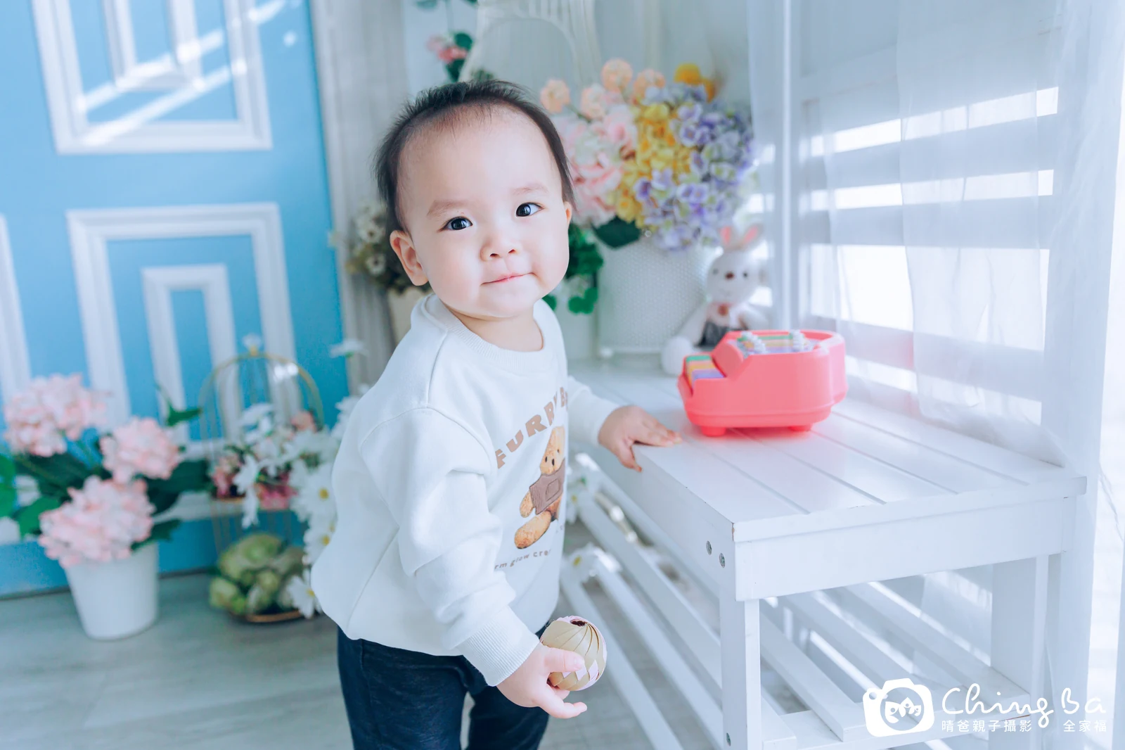 小芋圓在台中拍小家庭抓周的珍貴一刻