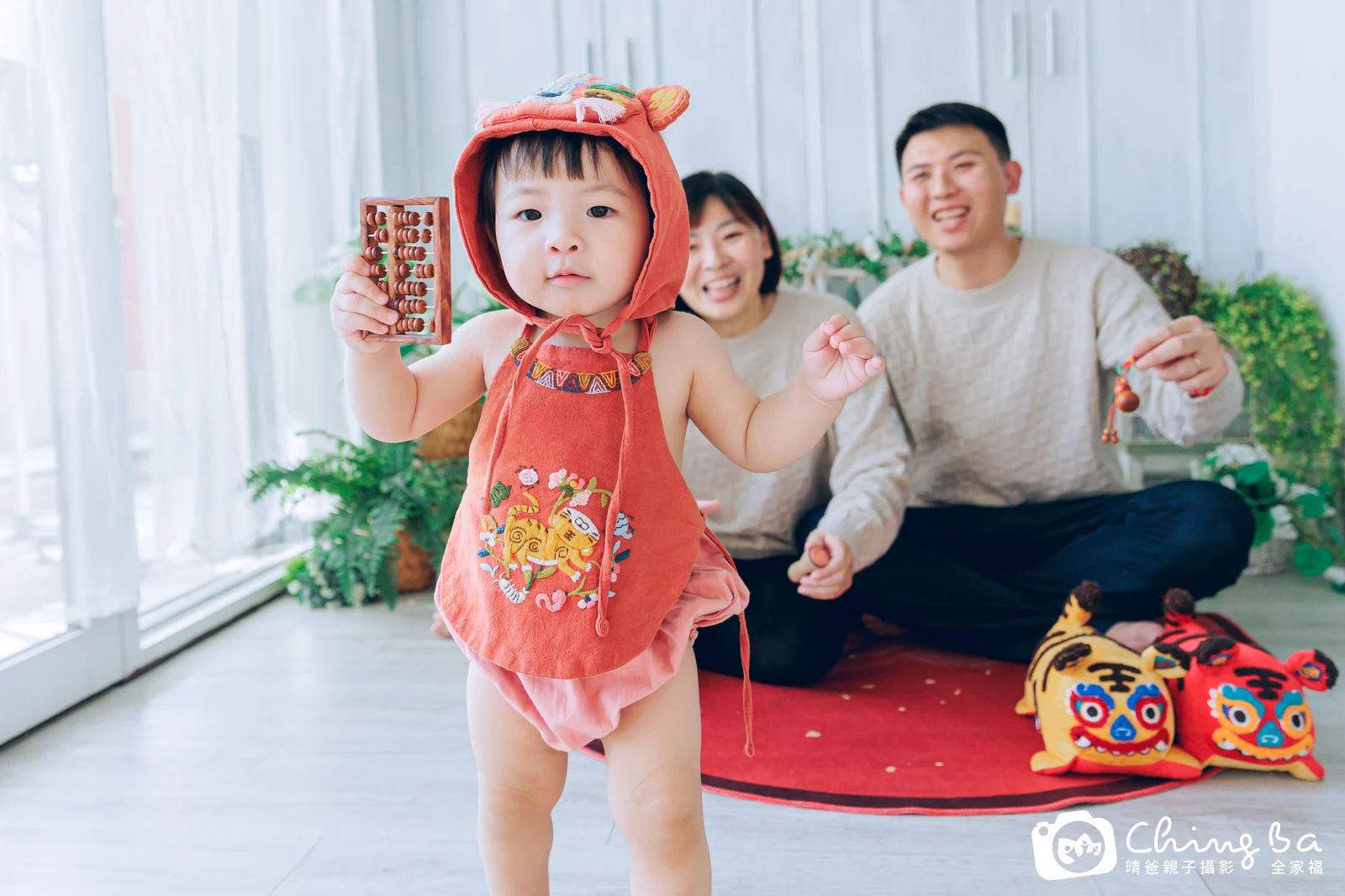 莉露姆的台中小家庭抓周拍攝現場