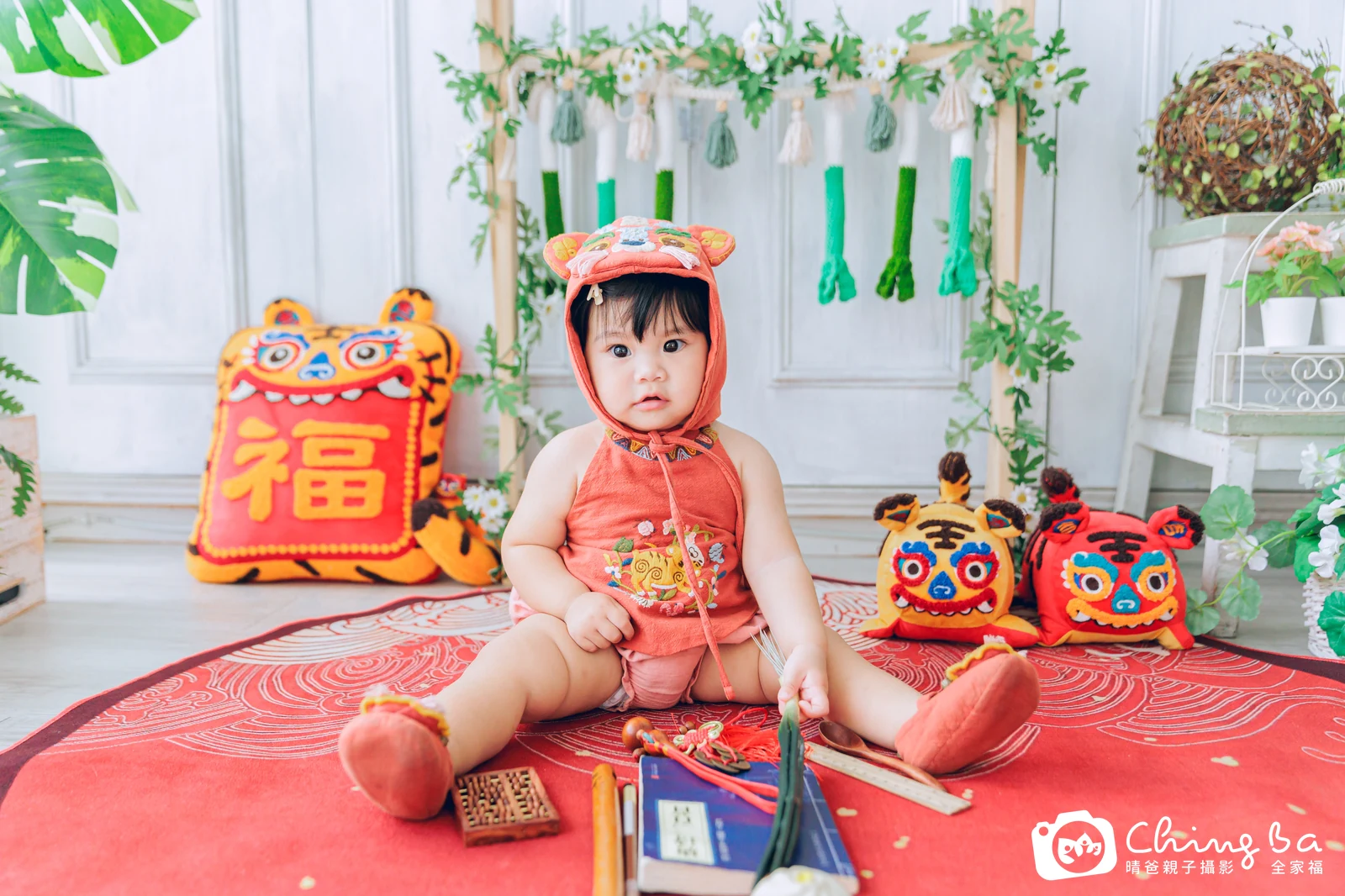 恩恩的台中小家庭抓周拍攝現場