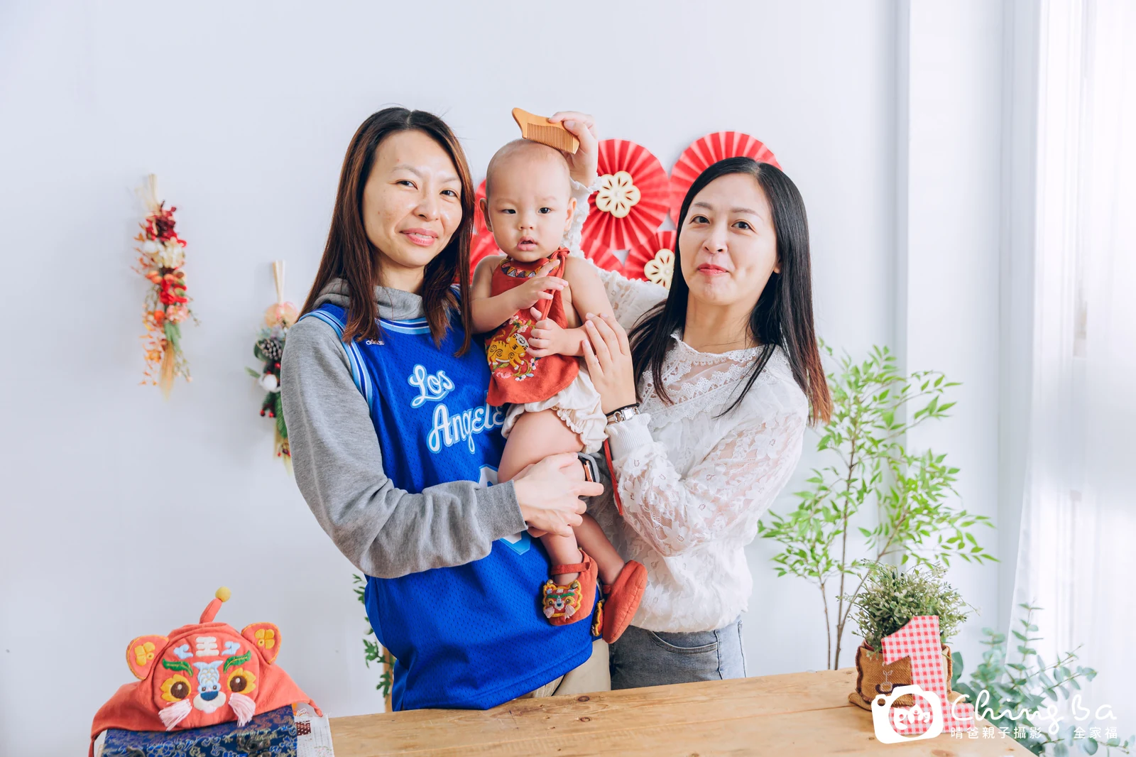 宥宥的台中小家庭抓周拍攝現場