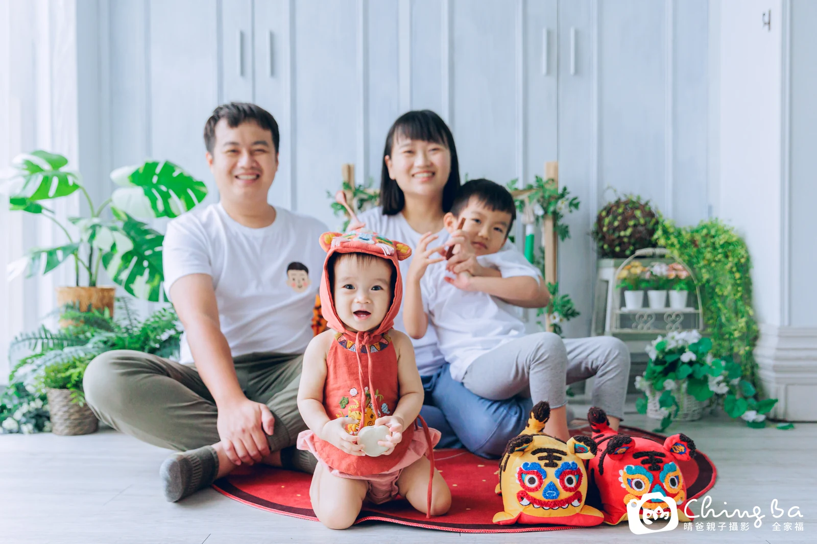 妮妮的台中小家庭抓周拍攝現場