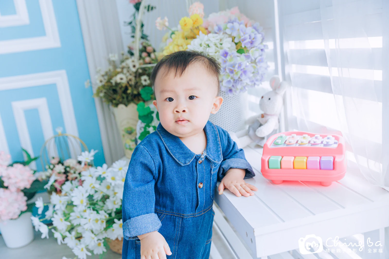 恩恩的台中小家庭抓周拍攝現場