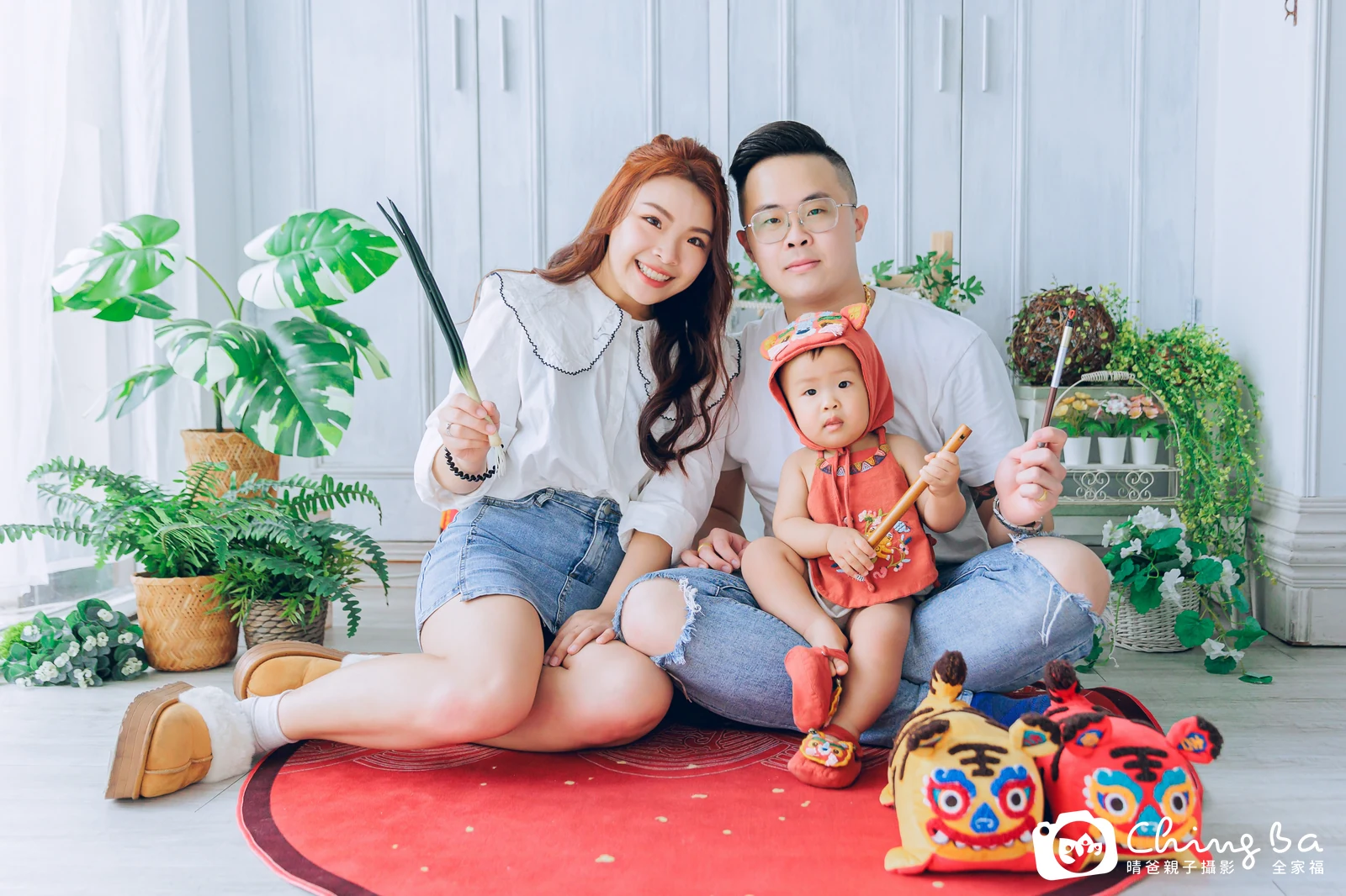 恩恩的台中小家庭抓周拍攝現場