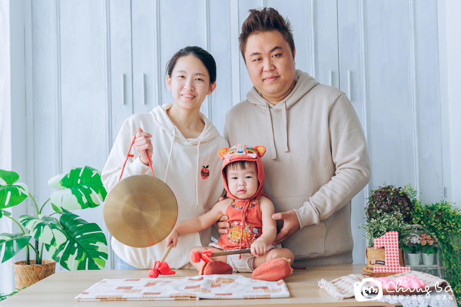 巴魯的台中小家庭抓周拍攝現場
