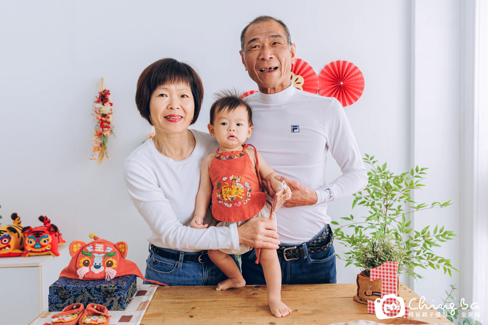 圓寶的台中小家庭抓周拍攝現場