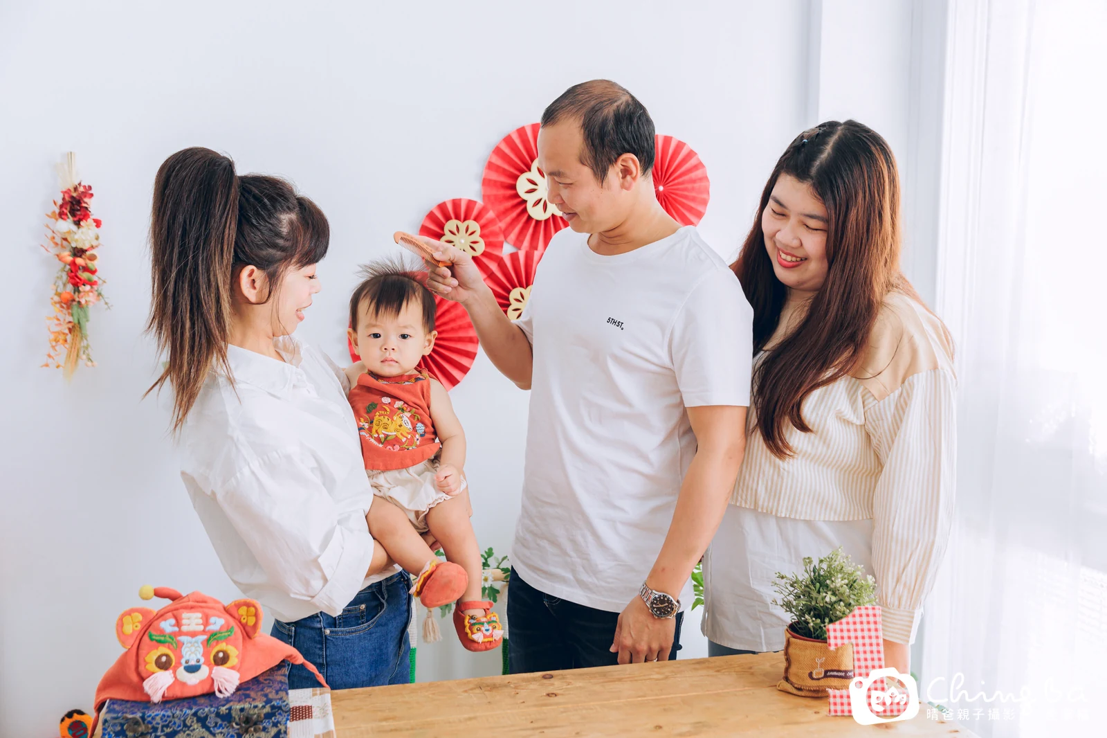 圓寶在台中拍小家庭抓周的珍貴一刻