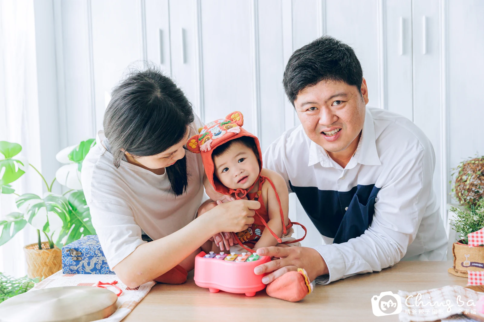 小紅馬的抓周時光——晴爸親子攝影