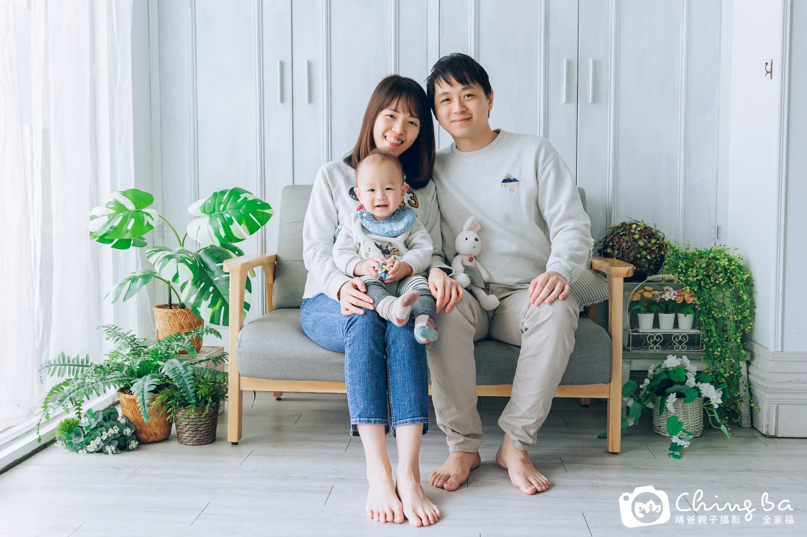 柚柚的台中小家庭抓周拍攝現場
