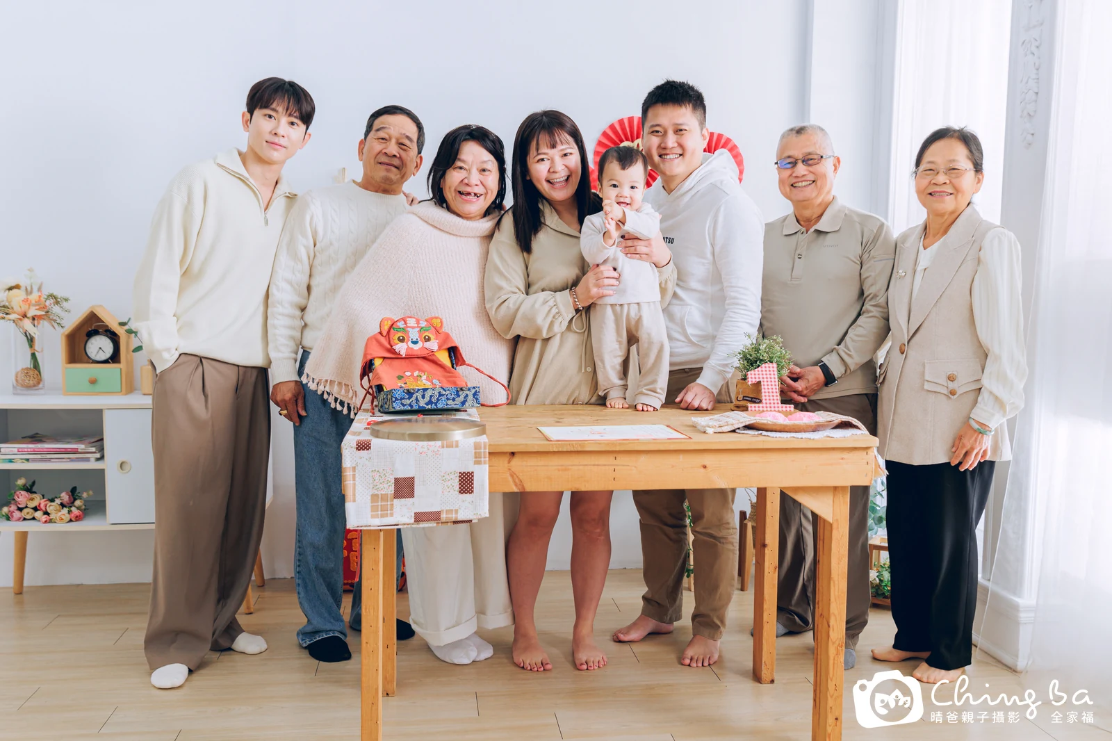 熙的台中小家庭抓周拍攝現場