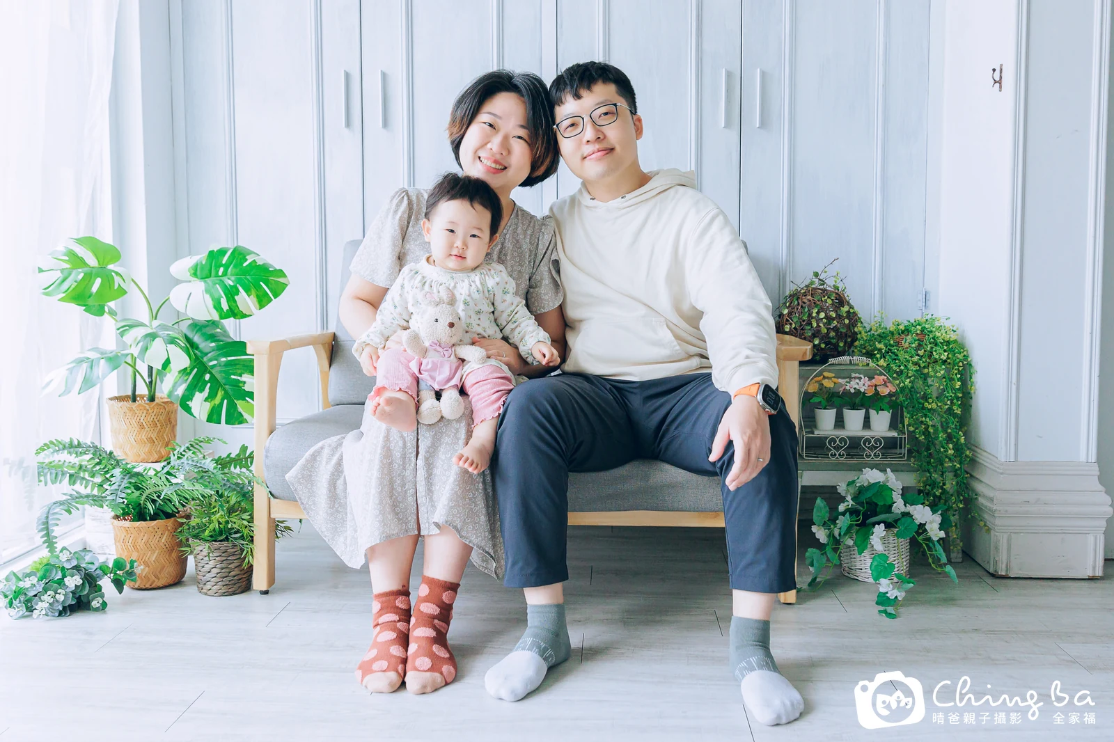 芙的台中小家庭抓周拍攝現場