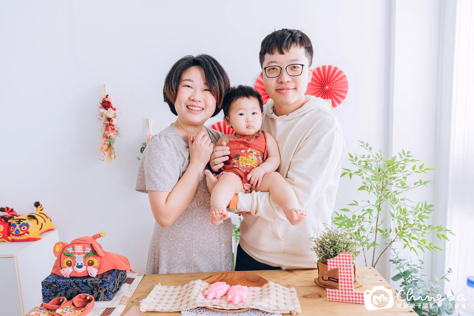 芙的台中小家庭抓周拍攝現場