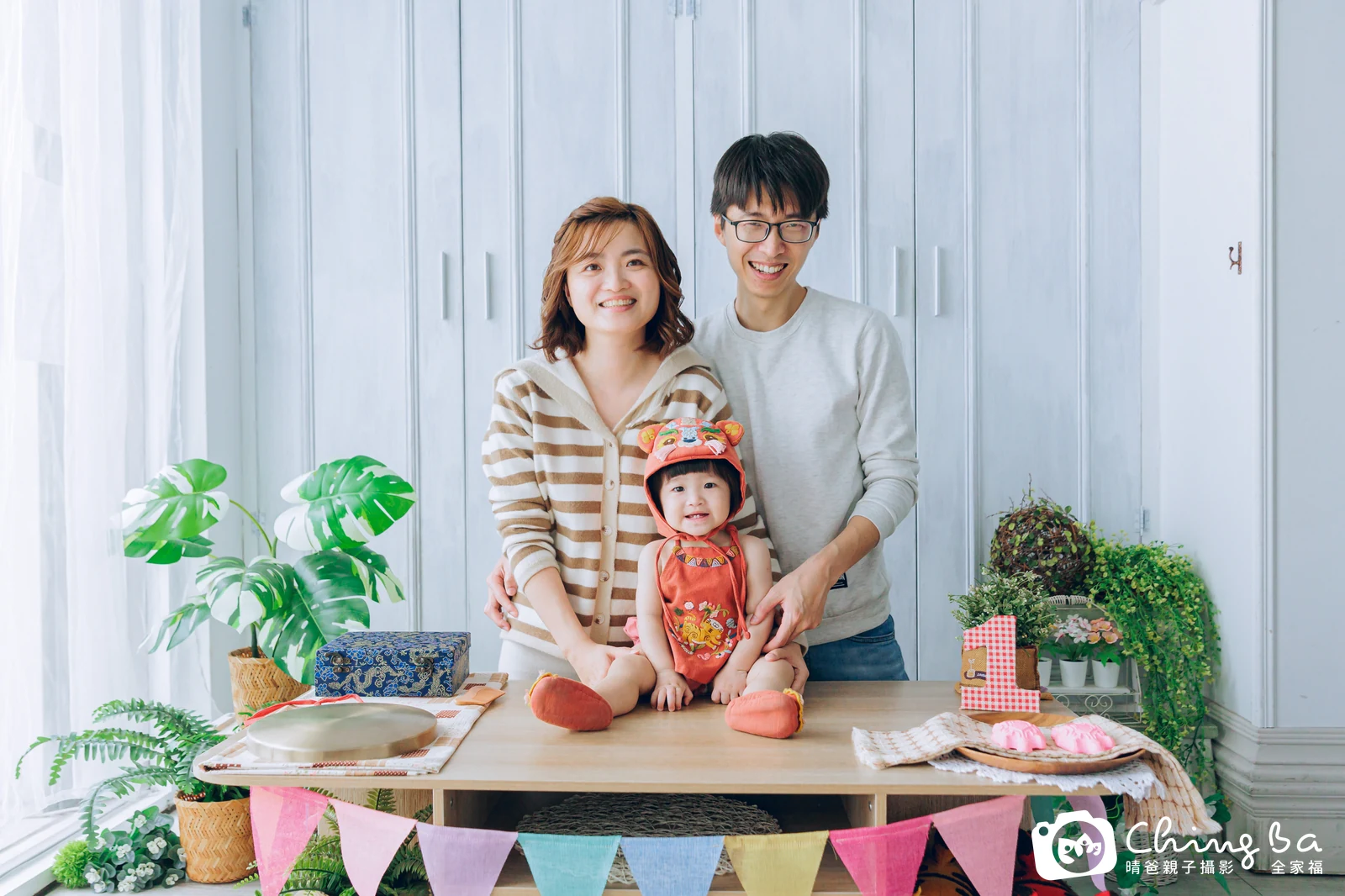 妘妘的台中小家庭抓周拍攝現場