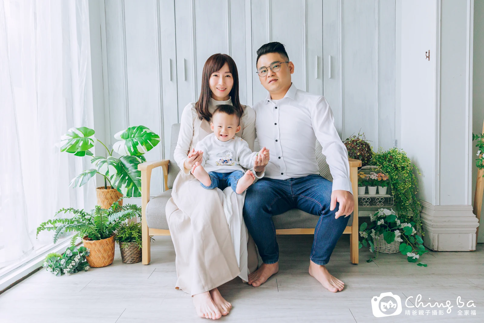 澄澄的台中小家庭抓周拍攝現場
