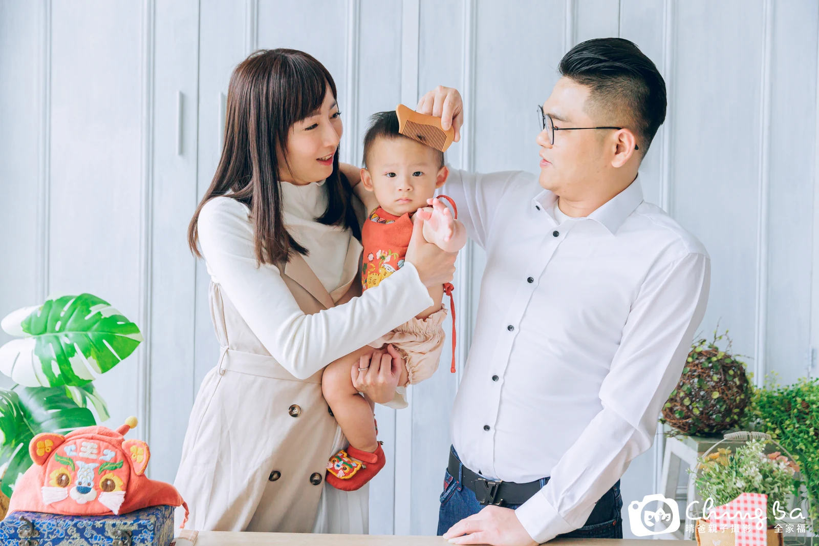 澄澄的抓周時光——晴爸親子攝影