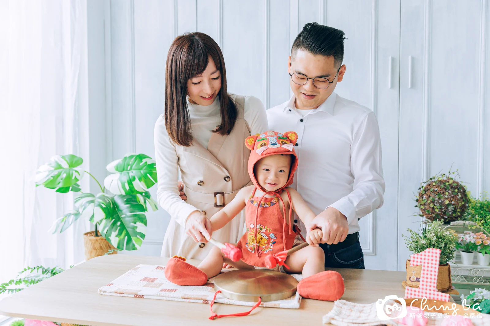澄澄的台中小家庭抓周拍攝現場