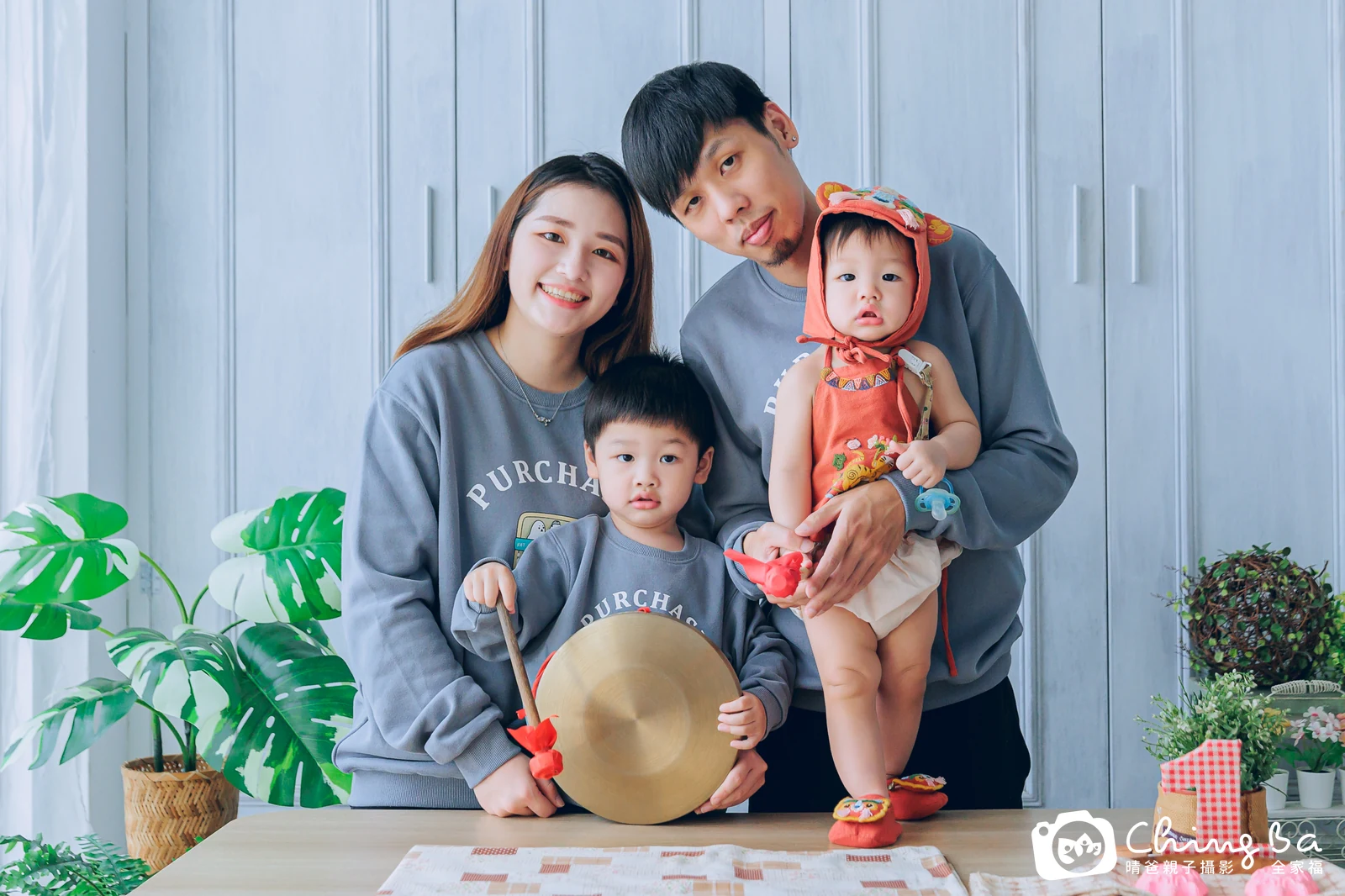 丸仔的台中小家庭抓周拍攝現場