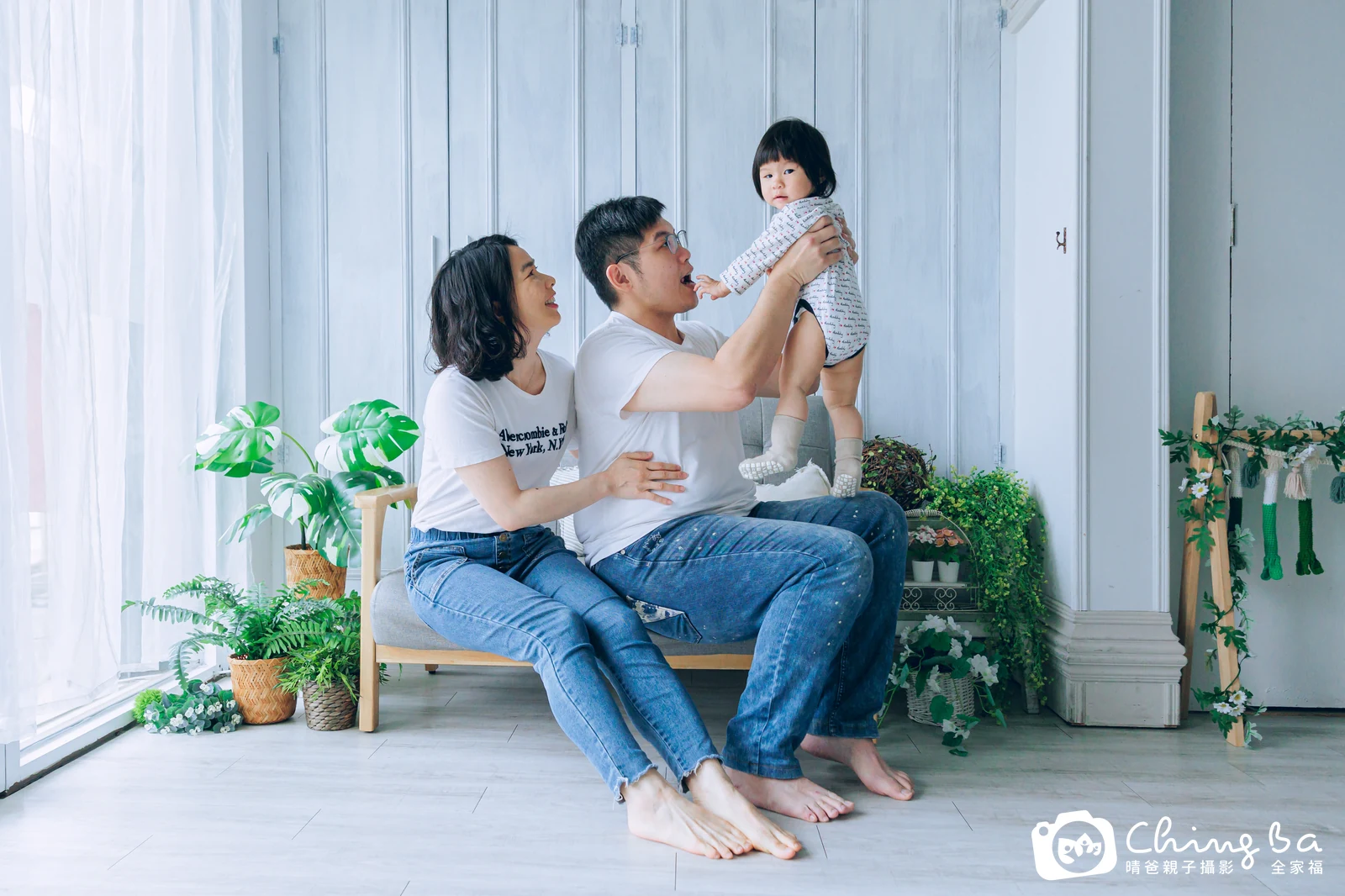 喬喬 1 歲寶貝 台中小家庭抓周紀念照｜晴爸親子攝影