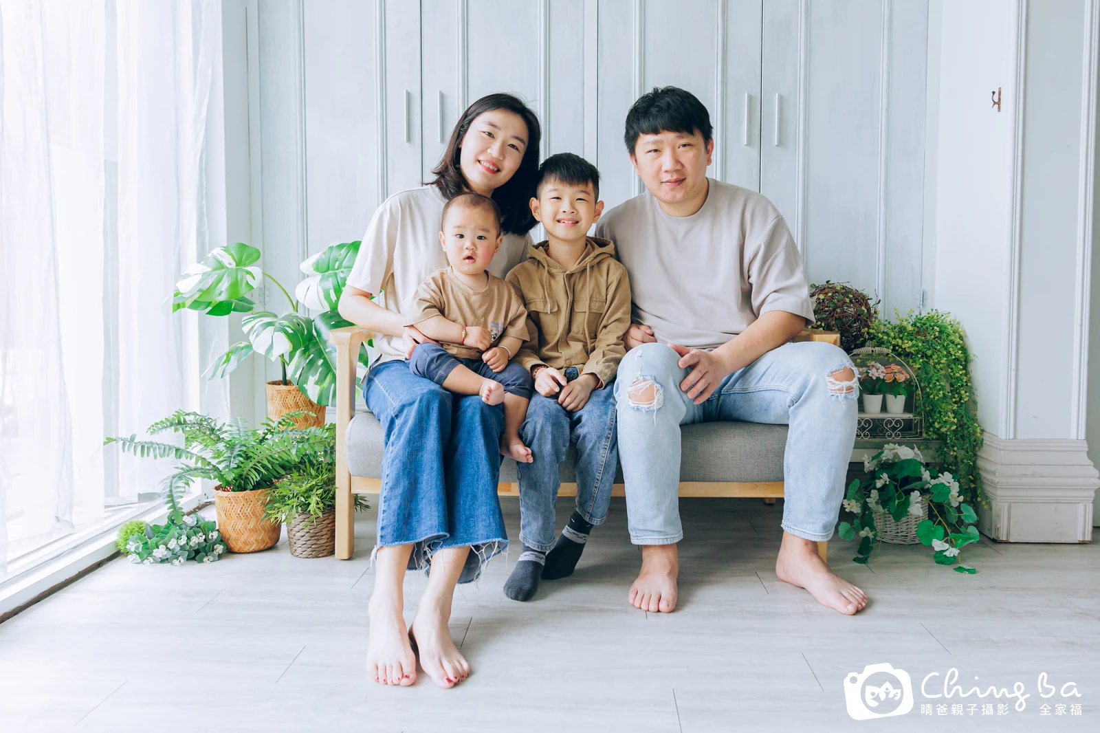 豐的台中小家庭抓周拍攝現場