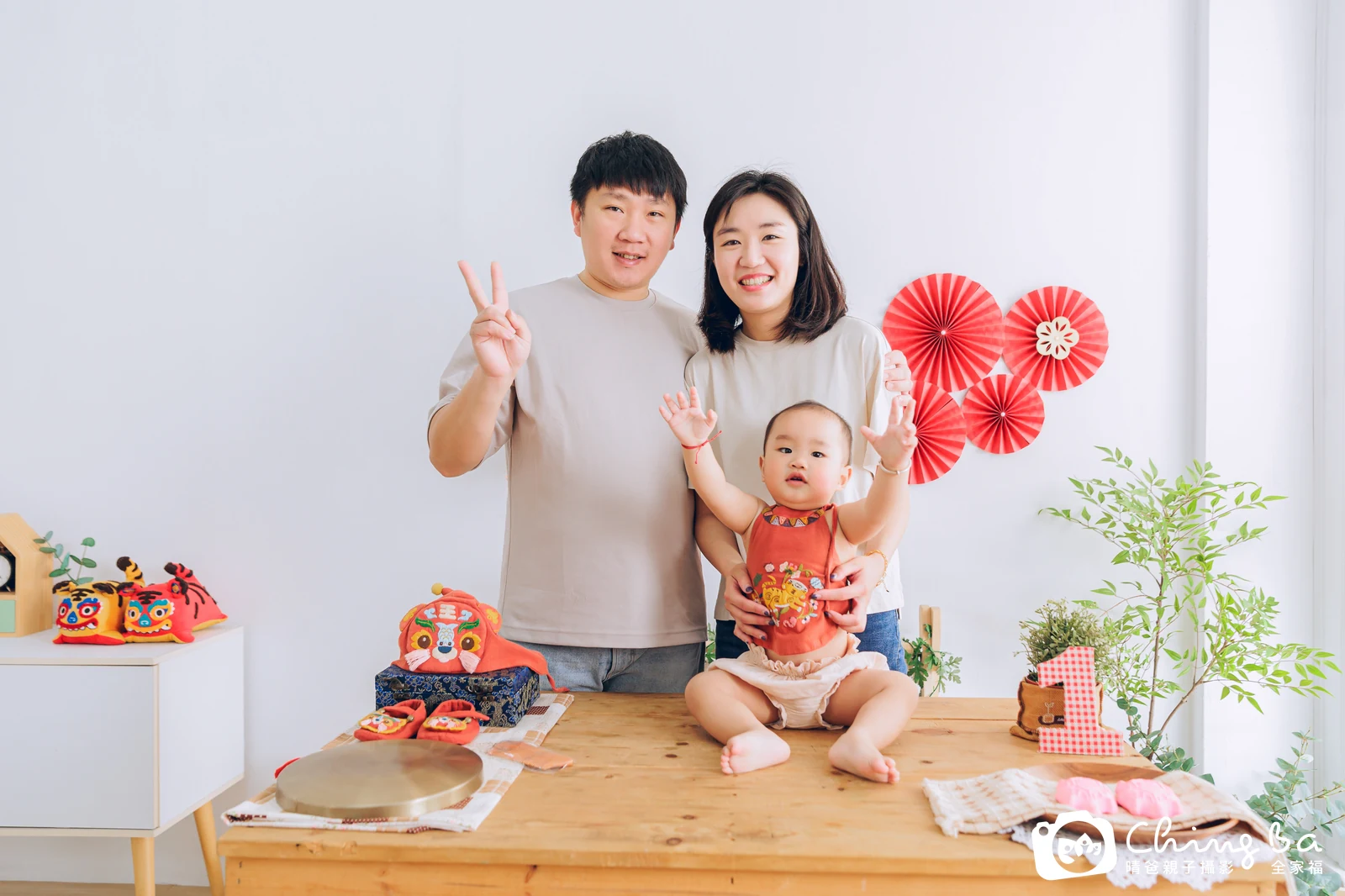 豐在台中拍小家庭抓周的珍貴一刻