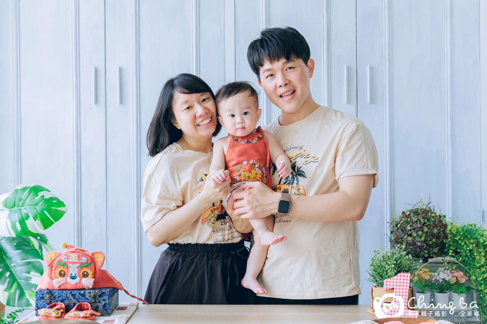 呈呈的台中小家庭抓周拍攝現場