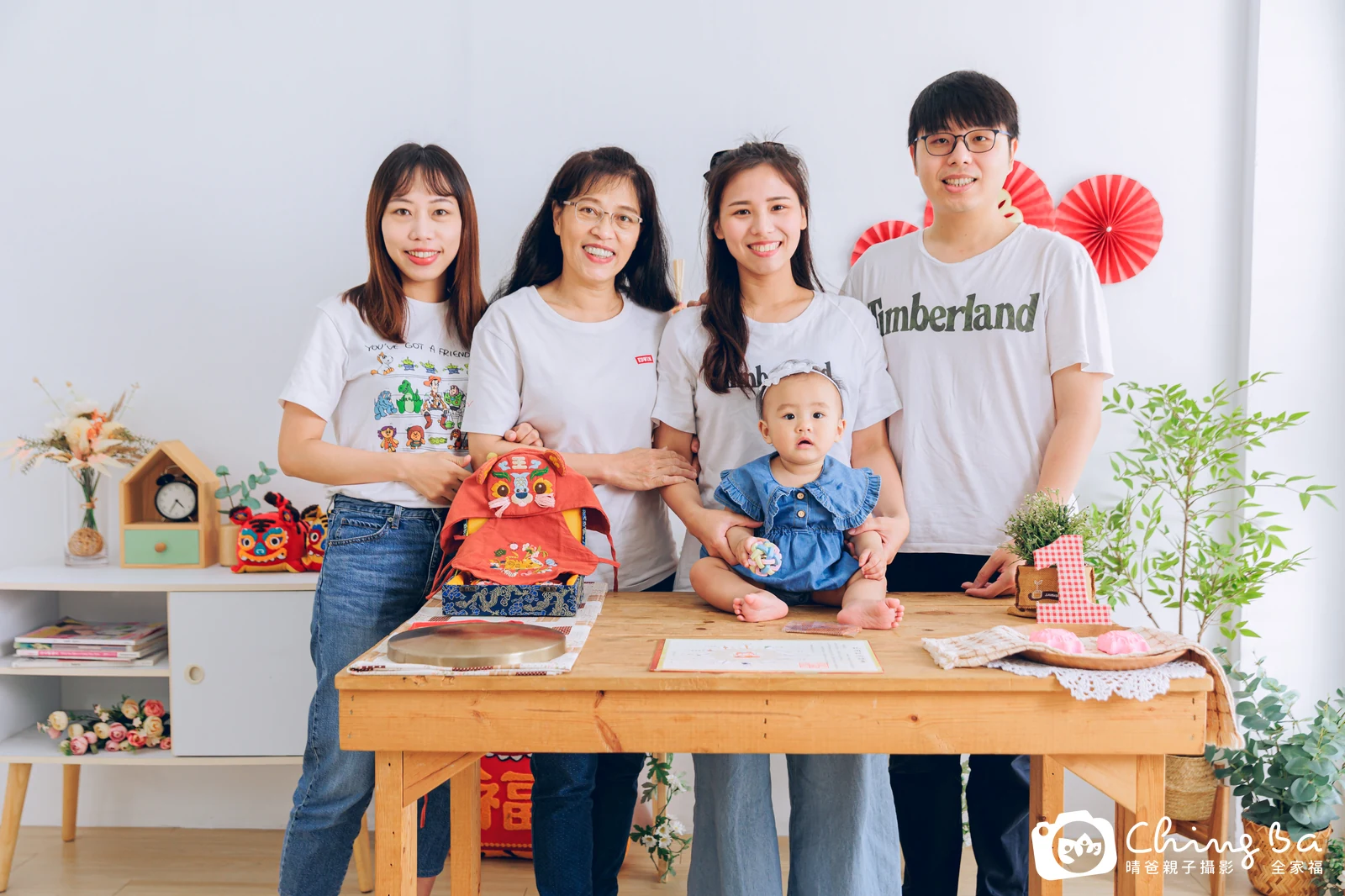 妹寶的台中小家庭抓周拍攝現場