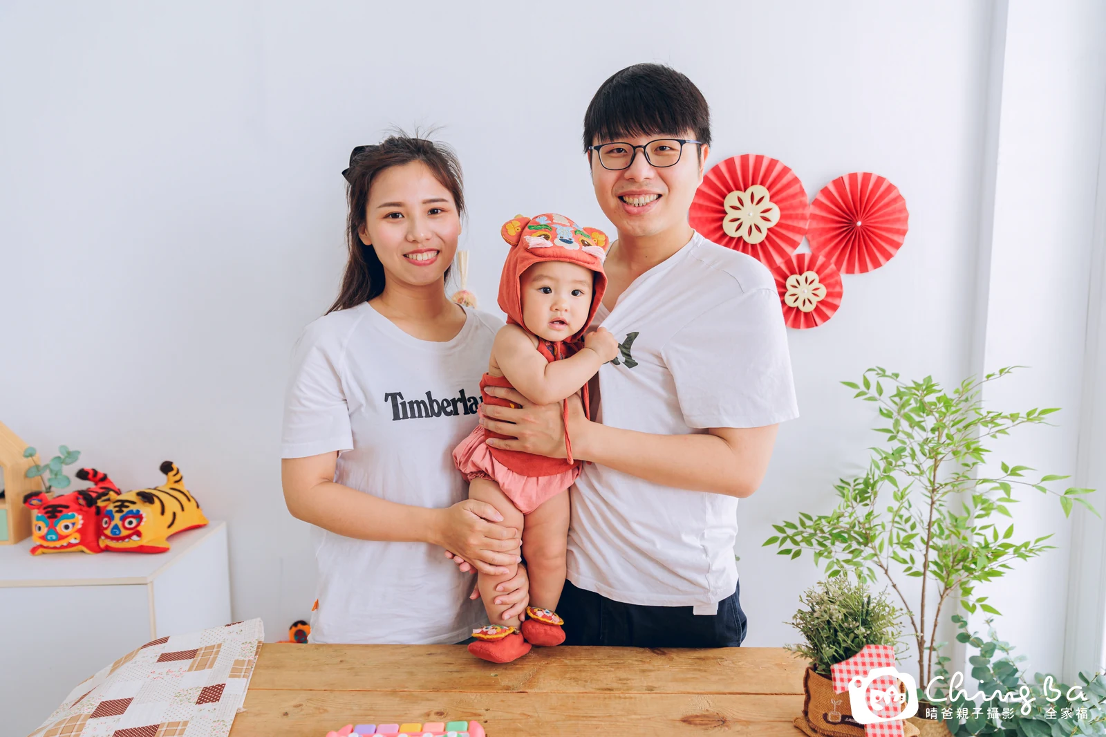 妹寶的台中小家庭抓周拍攝現場