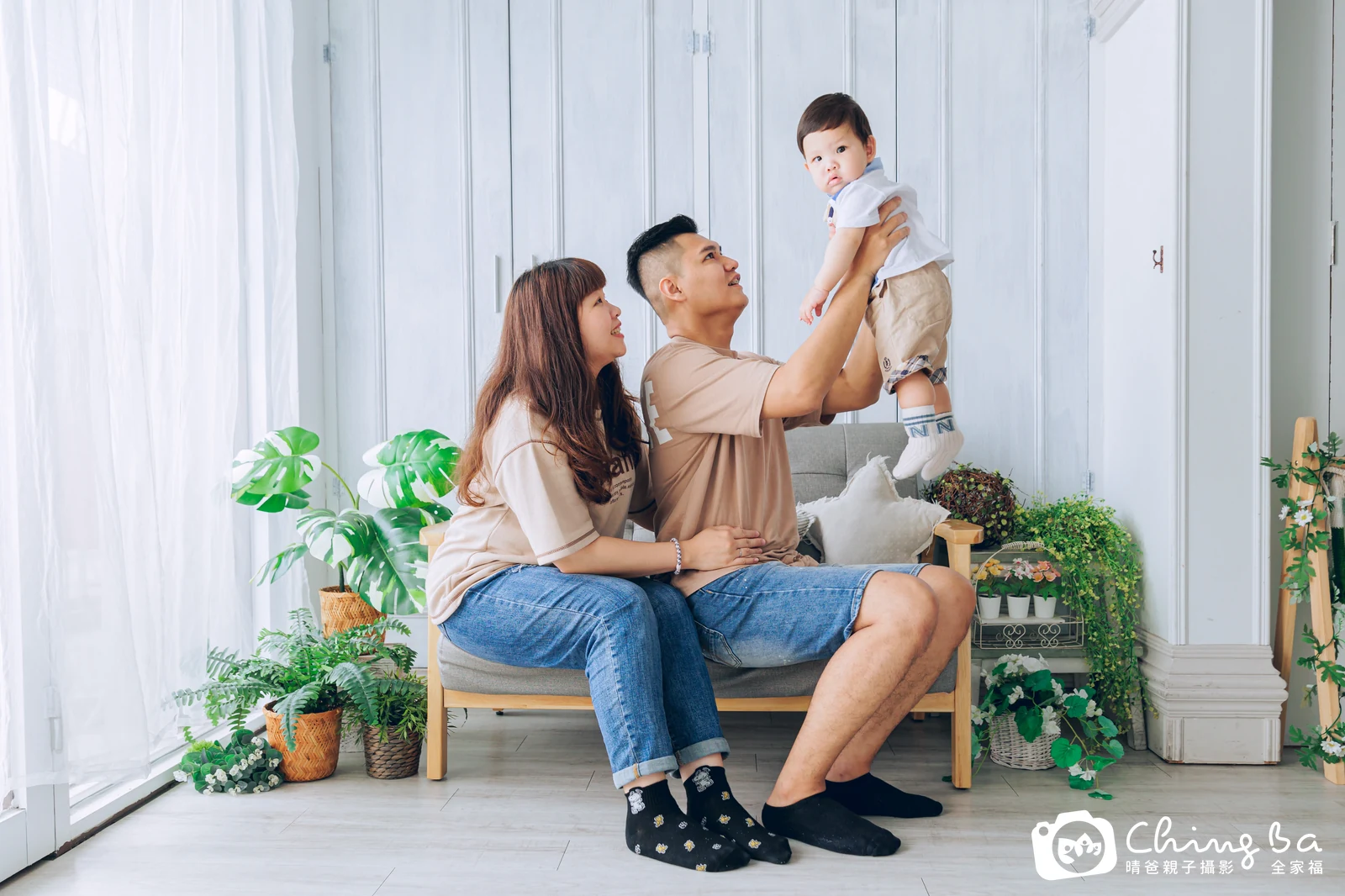 翔翔 1 歲寶貝 台中小家庭抓周紀念照｜晴爸親子攝影