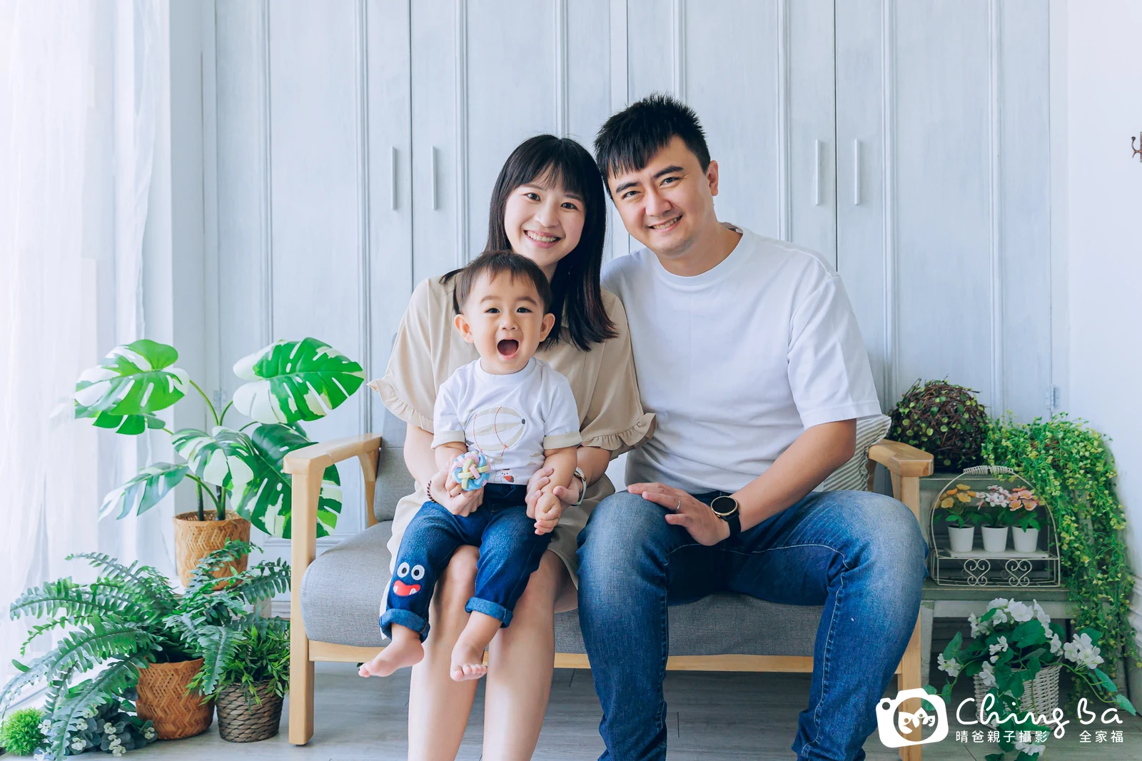 昕的台中小家庭抓周拍攝現場