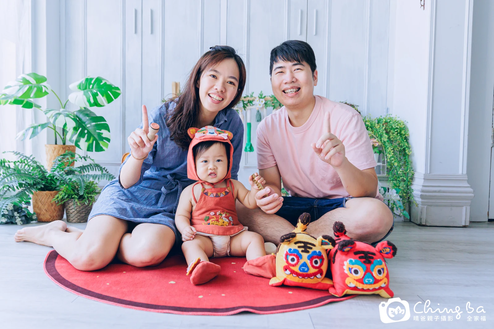 綸綸的台中小家庭抓周拍攝現場