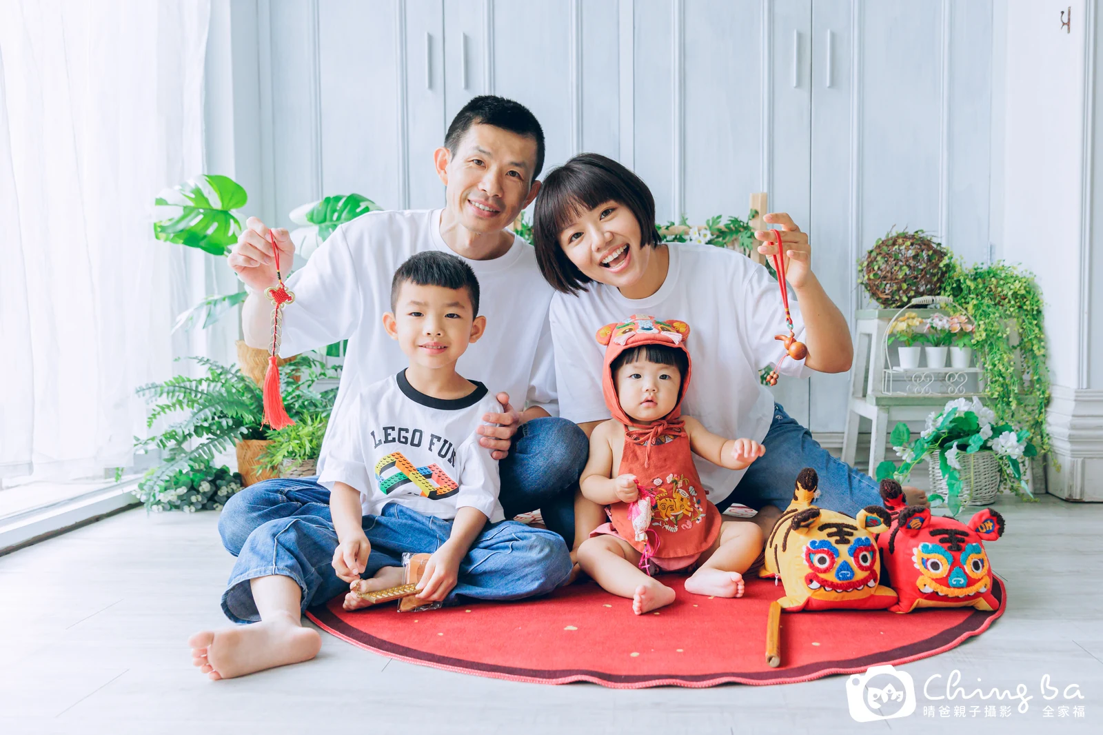 萱萱的台中小家庭抓周拍攝現場