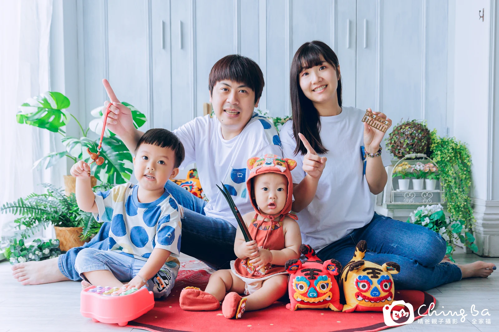 祐祐的台中小家庭抓周拍攝現場