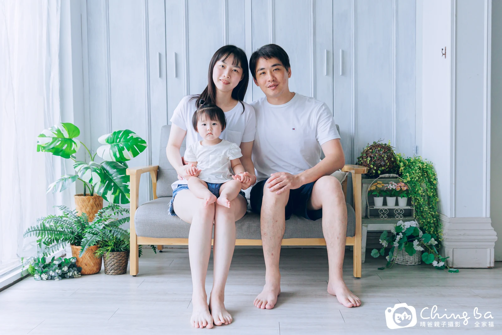 念念的台中小家庭抓周拍攝現場
