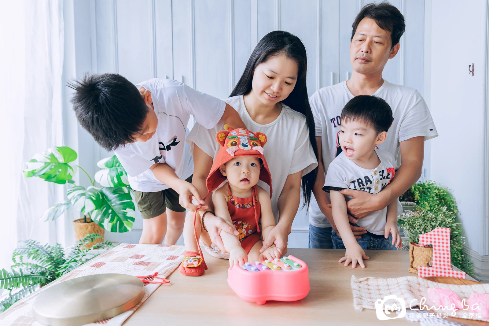 小佑佑在台中拍小家庭抓周的珍貴一刻