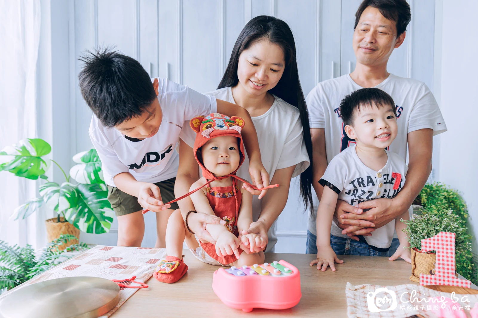 小佑佑的台中小家庭抓周拍攝現場