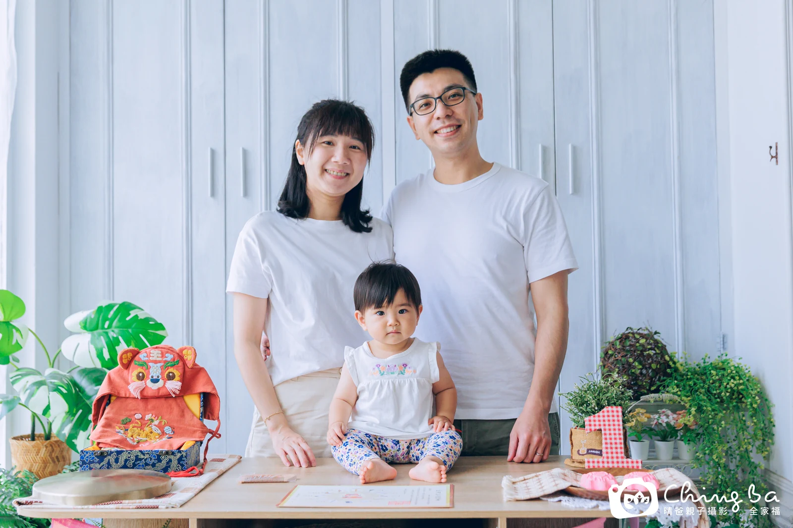 萱萱的台中小家庭抓周拍攝現場