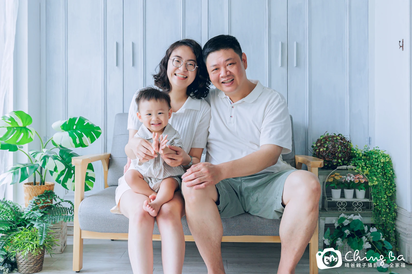 阿頡的台中小家庭抓周拍攝現場