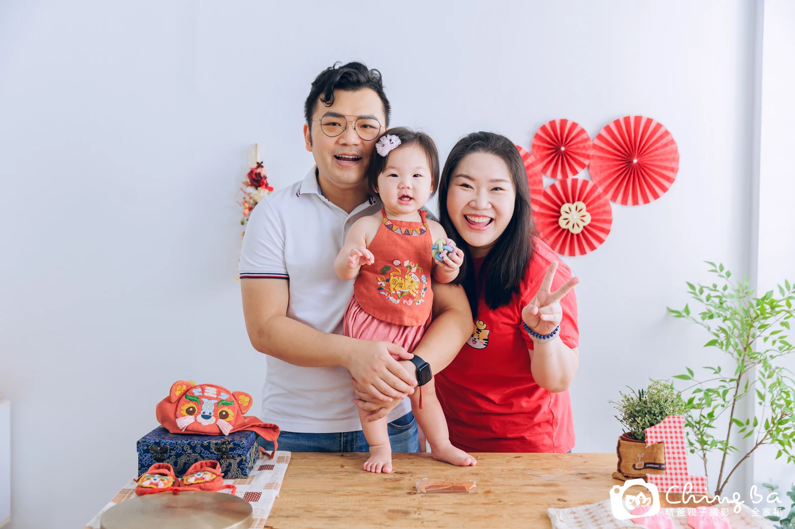 櫻桃的台中小家庭抓周拍攝現場