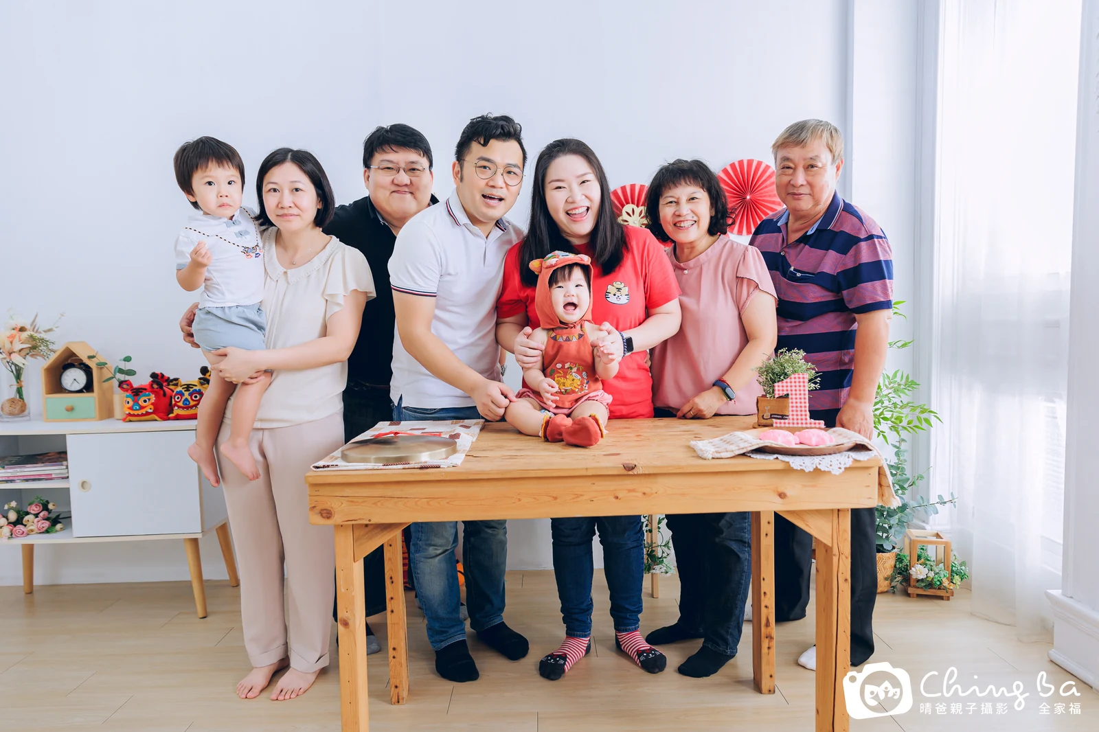 櫻桃的台中小家庭抓周拍攝現場