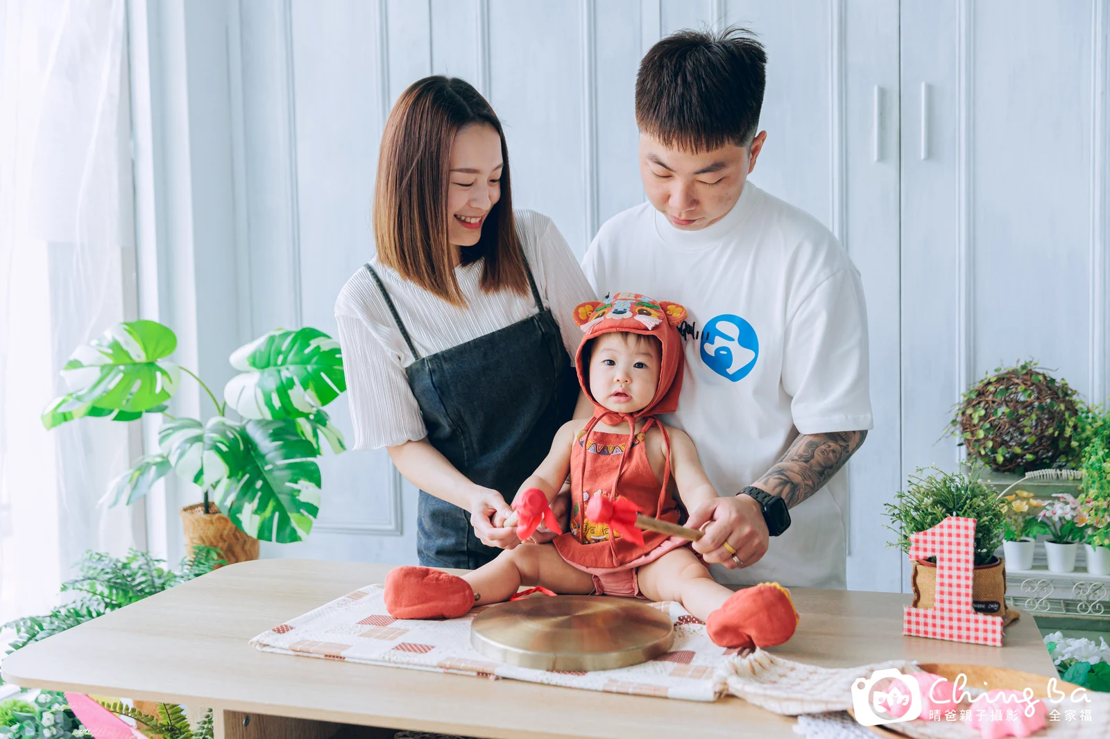 熙的台中小家庭抓周拍攝現場