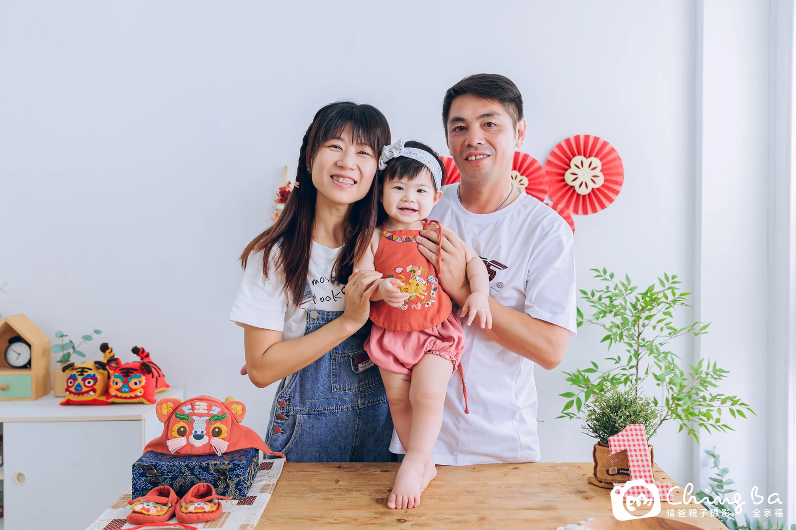 羽的台中小家庭抓周拍攝現場