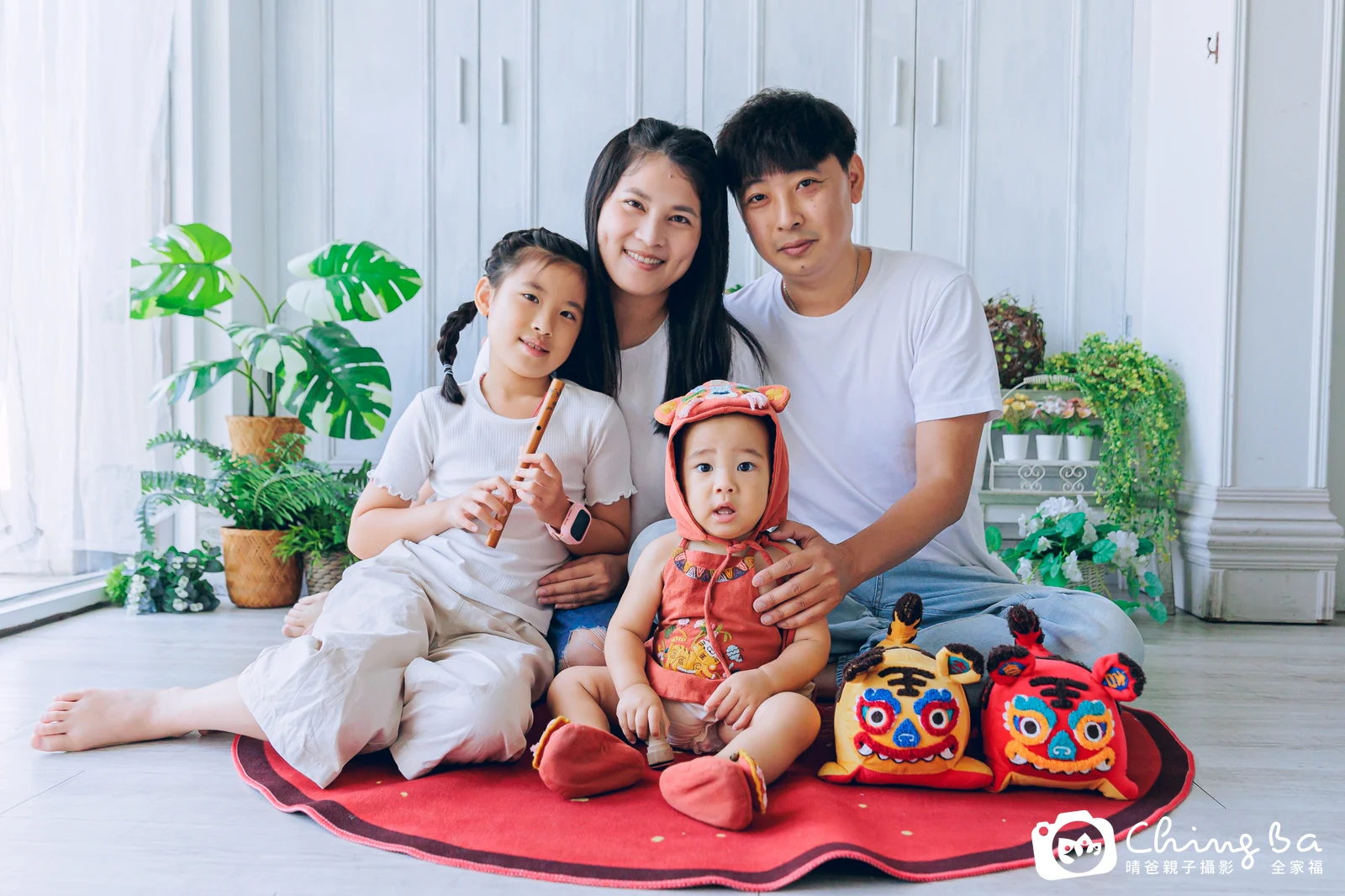 豪豪的台中小家庭抓周拍攝現場