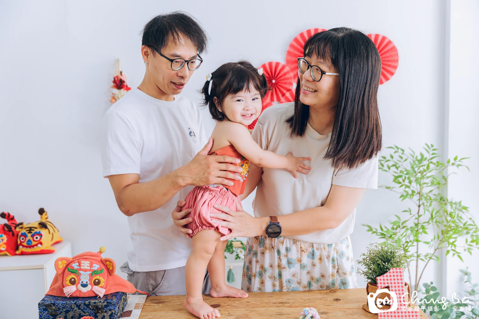 小蘇打的台中小家庭抓周拍攝現場