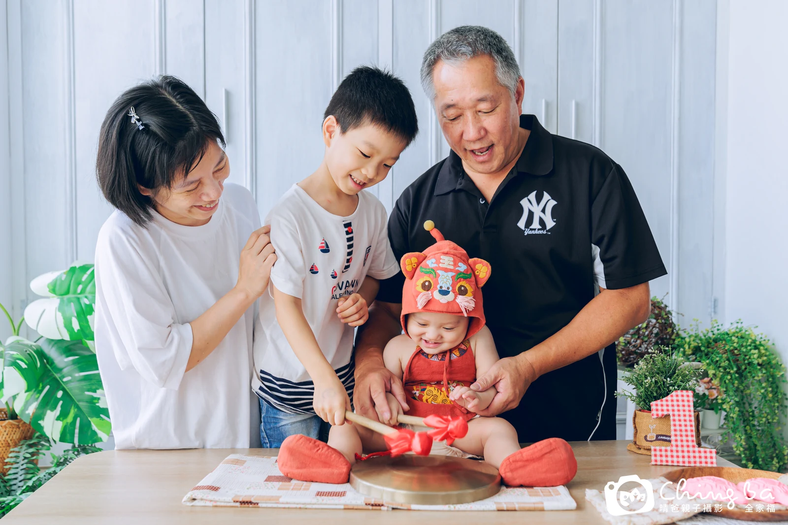 禾禾的台中小家庭抓周拍攝現場