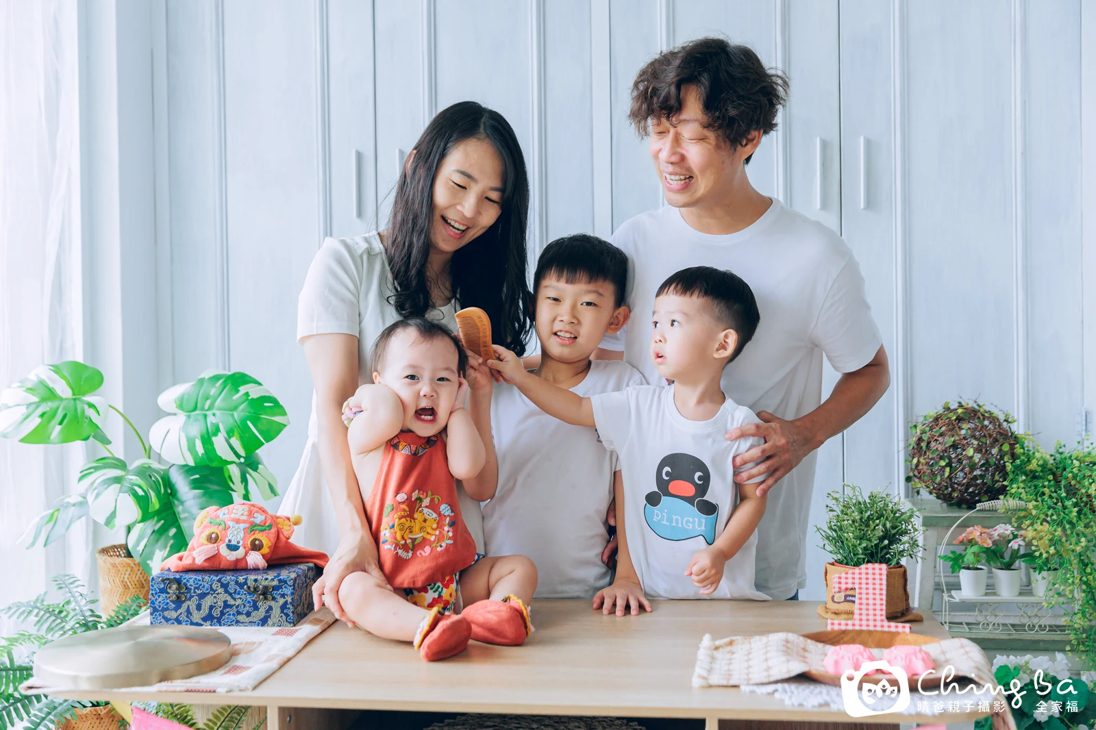 嫆嫆的台中小家庭抓周拍攝現場