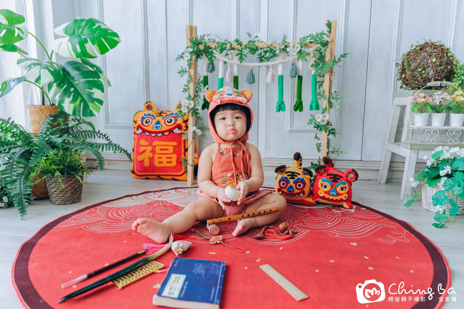 小栗子的抓周時光——晴爸親子攝影