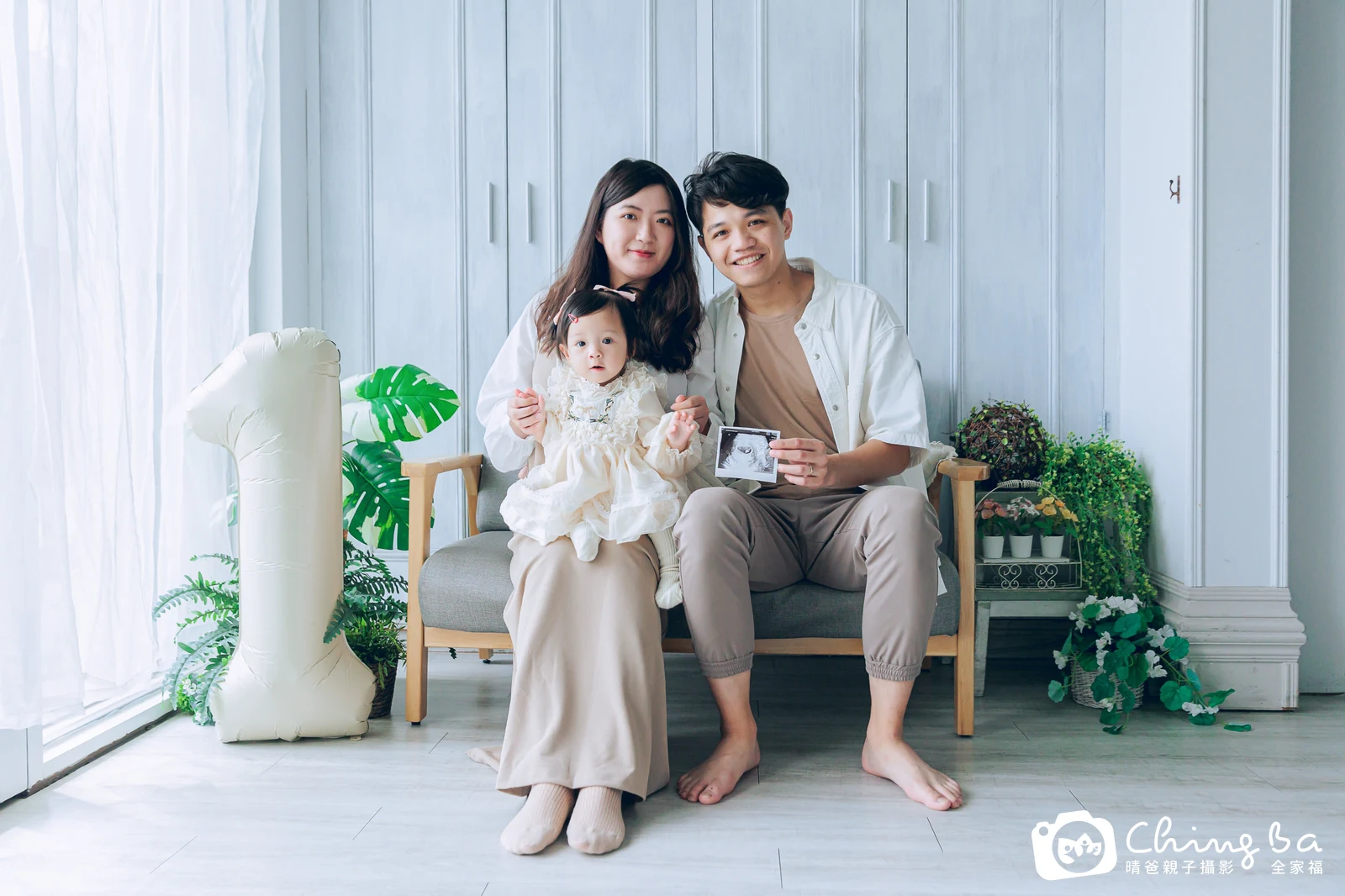 小魚寶 約 1 歲寶貝 台中小家庭抓周紀念照｜晴爸親子攝影