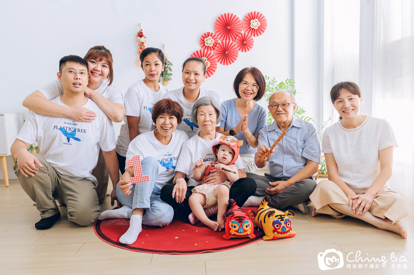 源源的台中小家庭抓周拍攝現場