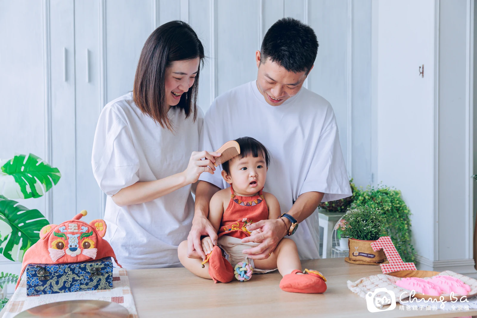 翔翔的台中小家庭抓周拍攝現場
