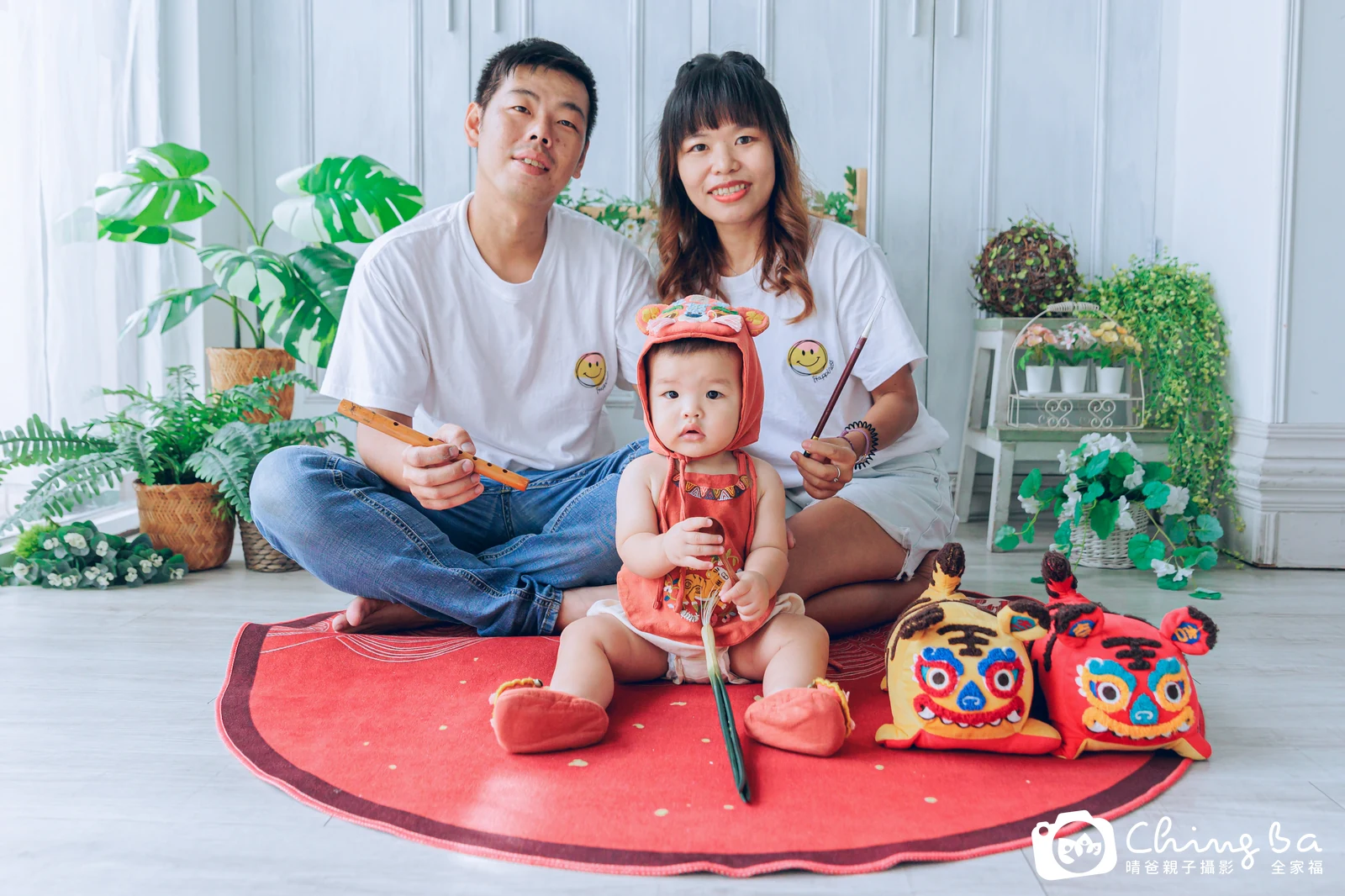 暟暟的台中小家庭抓周拍攝現場